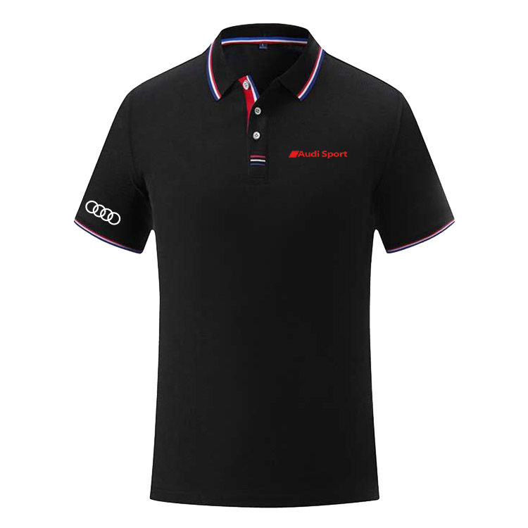 Polo Audi Sport Homme 2022 Col et Bas de Manches Contrasté Coton Homme